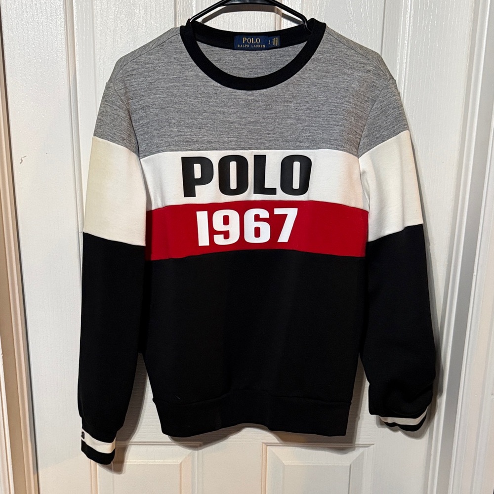 Polo by Ralph Lauren Men's Crewneck Sweater - Gray, Red, Black